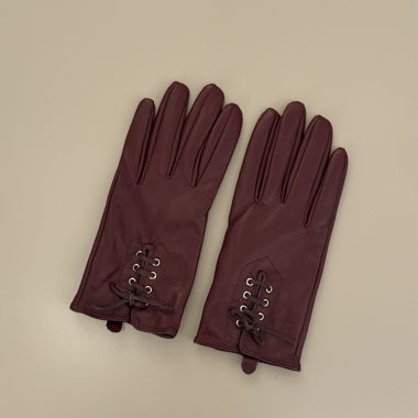 Lederhandschuhe bordeaux