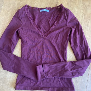 Bershka Lace Trim Top