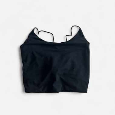 Black square neck crop top  comfy material
