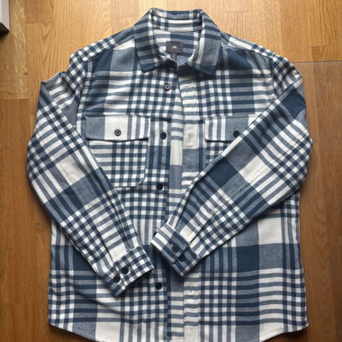 Blue and white shirt