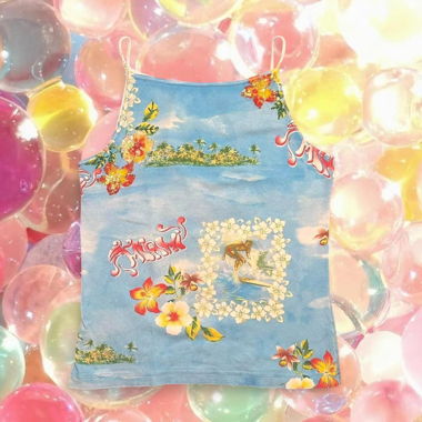 Débardeur de surf hawaïen vintage bleu