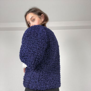 Vintage 80s cropped knitted fluffy cardigan 