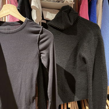 Black long-sleeve and turtleneck