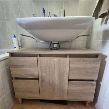 Mobile sotto lavabo in legno