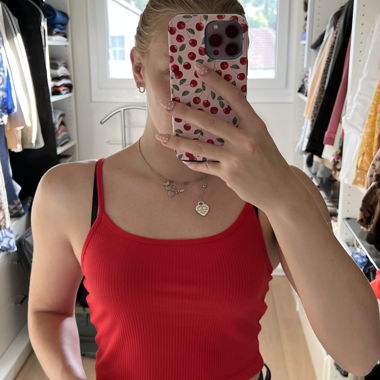 Basic Crop Top, Rot