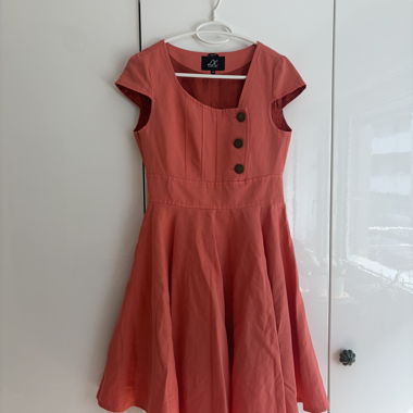 Vintage-Kleid Koralle
