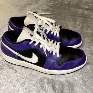 Jordan 1 Low Court Violett Schwarz