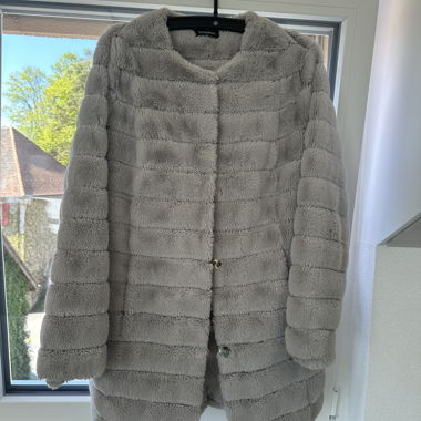 Grey C&A Faux Fur Coat