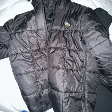 Piumino nero Lacoste