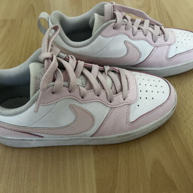 Pink-and-White Nike Sneakers