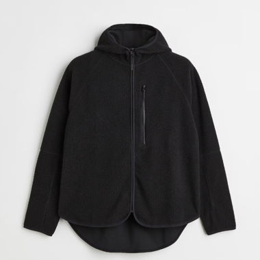 Teddy Fleecejacke schwarz