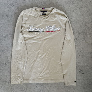 Maglietta beige a maniche lunghe Tommy Hilfiger, taglia: XS