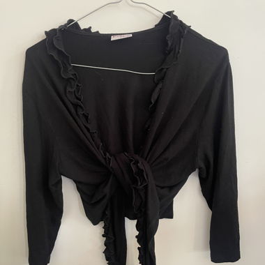 Black Wrap Cardigan