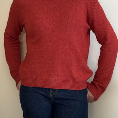 Maglione rosso girocollo