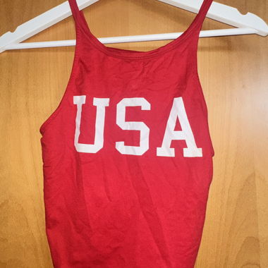 rotes usa trägertop