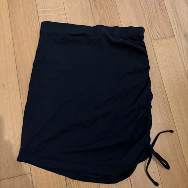 Black Skirt with Tie Ribbon