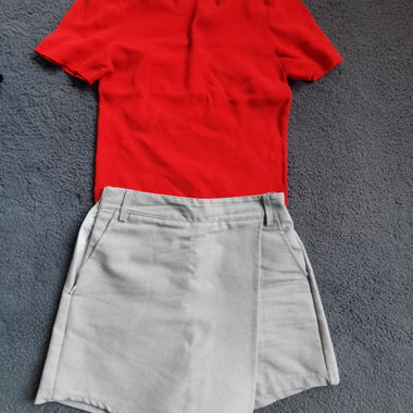 Rotes T-Shirt mit kurzem Arm S/M