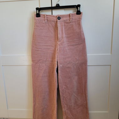 Pink corduroy trousers