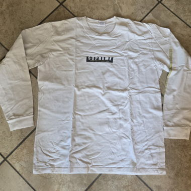 T-shirt Supreme blanc manches longues