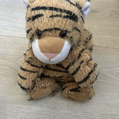 Peluche tigre bouillotte micro-ondes lavande 
