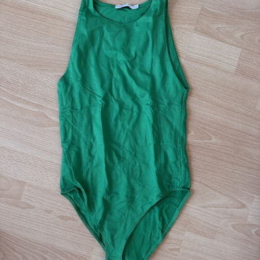 Body verde senza maniche