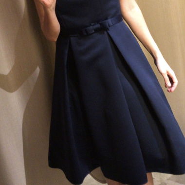 Robe de cocktail marine avec tulle
