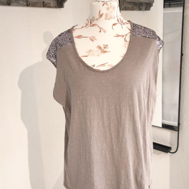 Taifun Top with Sequin Shoulders Size XXL