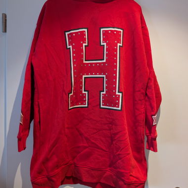 Hoodie Oversize Rosso di Tommy Hilfiger
