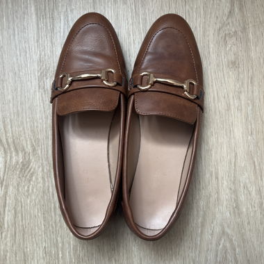 Braune Leder-Loafer