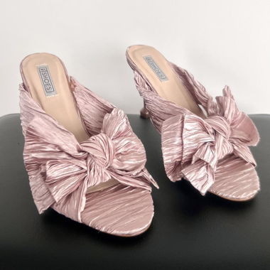 PINK BOW MULES