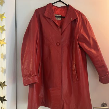 Red Vintage Leather Jacket