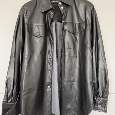 Schwarze Lederjacke Marc Cain