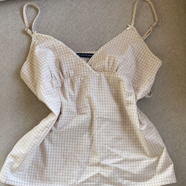 Pink Plaid Babydoll Top