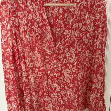 Blouse fleurie rouge Gerard Darel