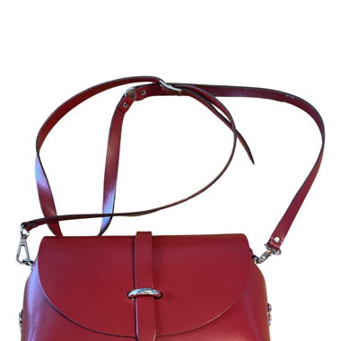 RED LEATHER BAG FROM MYKONOS