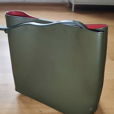Borsa a tracolla in pelle verde