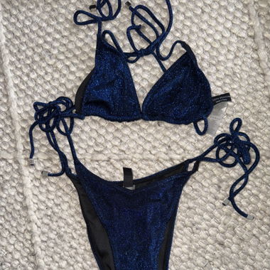 South Beach metalic bikini set midnight blue
