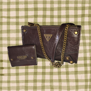 Guess Amantea top zip crossbody bag with wallet