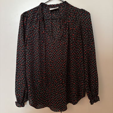 Bluse mit Herzmuster