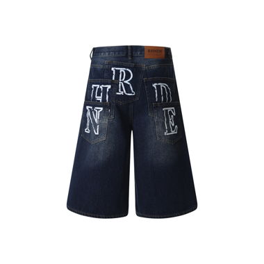 Jeansshorts mit weitem Bein