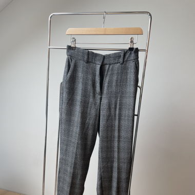 Elastische Hose Karo high waist