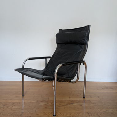 Designer high-back armchair Strässle Eichenberger