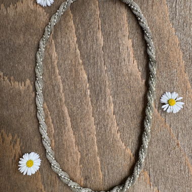 geflochtene Vintage Silberkette
