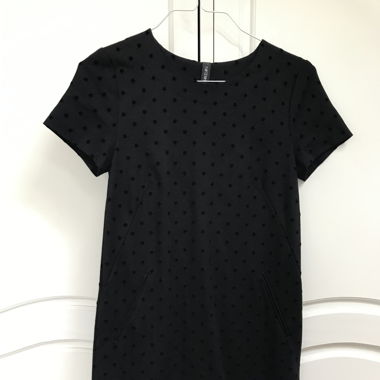 schwarzes Jerseykleid