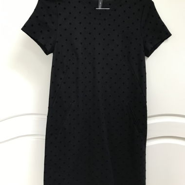 schwarzes Jerseykleid