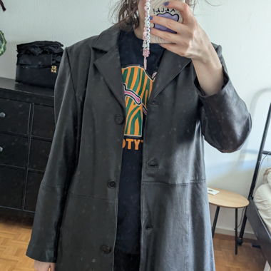 Vintage Lederjacke dunkelbraun 