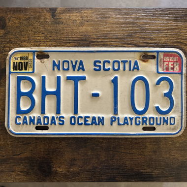Autoschild, Nova Scotia BHT-103 - Kanada