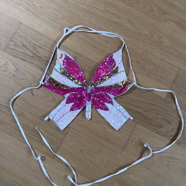 Bustier con paillettes farfalla