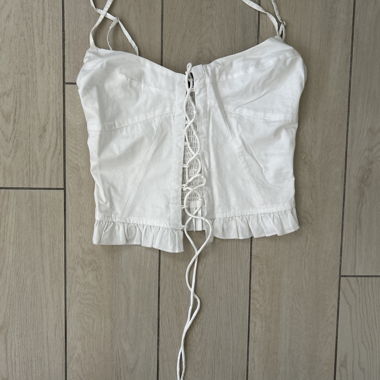 White cropped top like corset