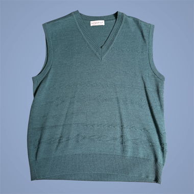 Gilet lavorato a maglia verde